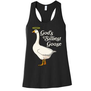 GodS Silliest Goose GodS Silliest Goose Duck Funny Women's Racerback Tank