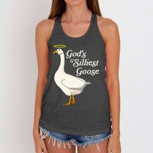 GodS Silliest Goose GodS Silliest Goose Duck Funny Women's Knotted Racerback Tank