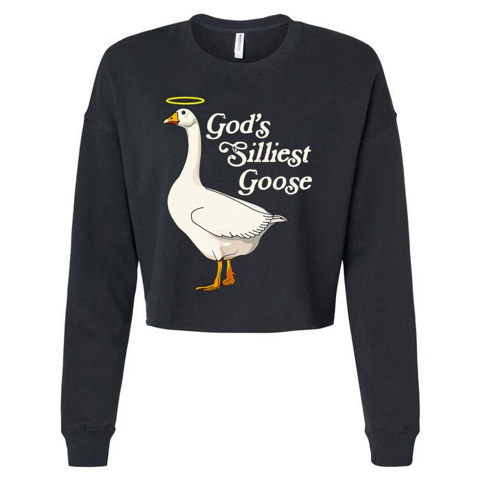 GodS Silliest Goose GodS Silliest Goose Duck Funny Cropped Pullover Crew