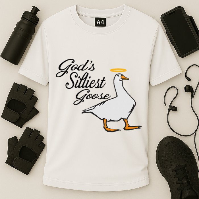 God's Silliest Goose God's Silliest Goose Duck Funny Cooling Performance Crew T-Shirt