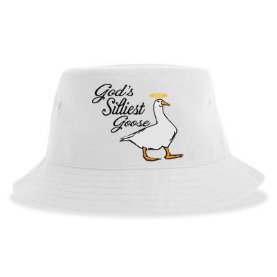 God's Silliest Goose God's Silliest Goose Duck Funny Sustainable Bucket Hat
