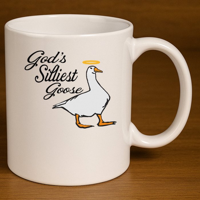 God's Silliest Goose God's Silliest Goose Duck Funny 11oz C Handle Ceramic Mug
