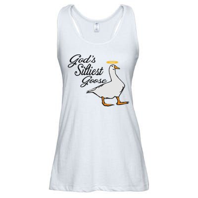 God's Silliest Goose God's Silliest Goose Duck Funny Ladies Essential Flowy Tank
