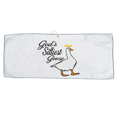 God's Silliest Goose God's Silliest Goose Duck Funny Large Microfiber Waffle Golf Towel