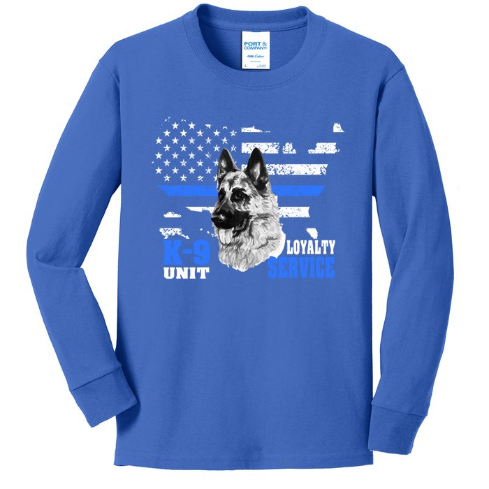 Ger Shepherd Gift K9 Unit Dog Breeder Kgift9 Kids Long Sleeve Shirt