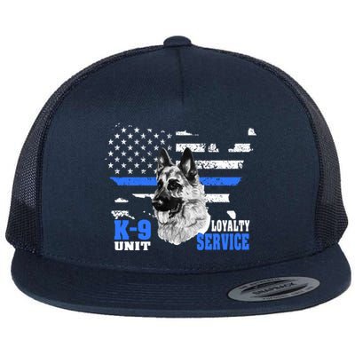 Ger Shepherd Gift K9 Unit Dog Breeder Kgift9 Flat Bill Trucker Hat