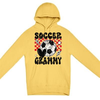 Groovy Soccer Grammy Soccer Lover MotherS Day Premium Pullover Hoodie