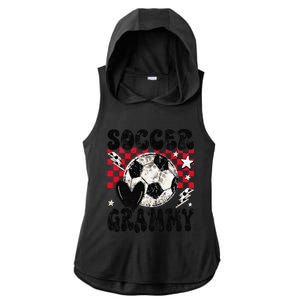 Groovy Soccer Grammy Soccer Lover MotherS Day Ladies PosiCharge Tri-Blend Wicking Draft Hoodie Tank