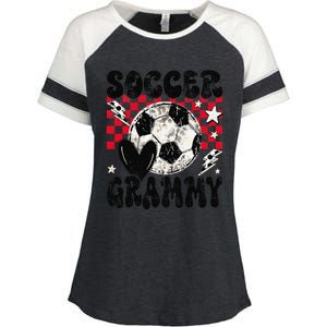 Groovy Soccer Grammy Soccer Lover MotherS Day Enza Ladies Jersey Colorblock Tee