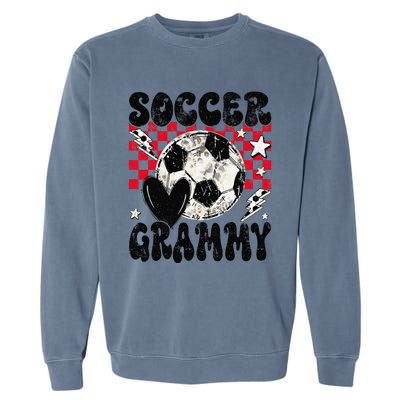 Groovy Soccer Grammy Soccer Lover MotherS Day Garment-Dyed Sweatshirt