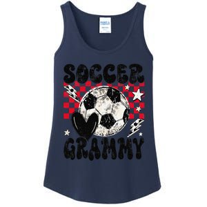 Groovy Soccer Grammy Soccer Lover MotherS Day Ladies Essential Tank