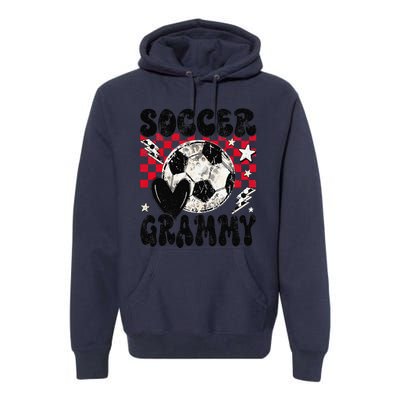 Groovy Soccer Grammy Soccer Lover MotherS Day Premium Hoodie