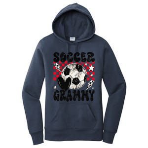 Groovy Soccer Grammy Soccer Lover MotherS Day Women's Pullover Hoodie