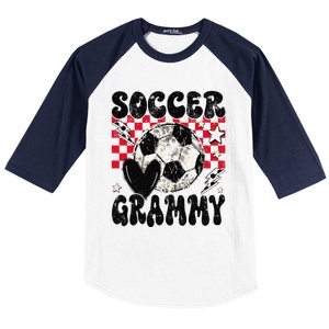 Groovy Soccer Grammy Soccer Lover MotherS Day Baseball Sleeve Shirt