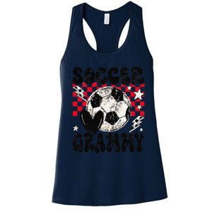 Groovy Soccer Grammy Soccer Lover MotherS Day Women's Racerback Tank