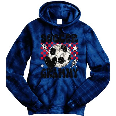 Groovy Soccer Grammy Soccer Lover MotherS Day Tie Dye Hoodie