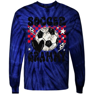 Groovy Soccer Grammy Soccer Lover MotherS Day Tie-Dye Long Sleeve Shirt