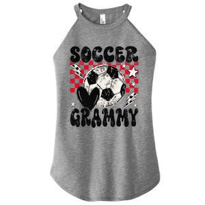 Groovy Soccer Grammy Soccer Lover MotherS Day Women's Perfect Tri Rocker Tank