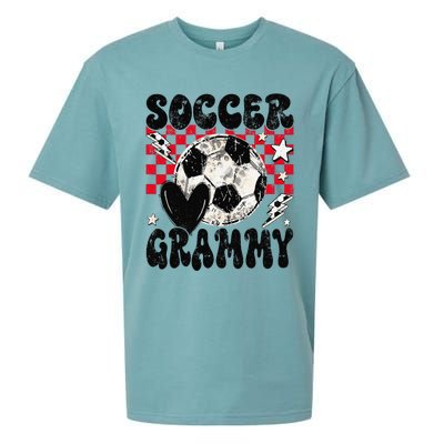 Groovy Soccer Grammy Soccer Lover MotherS Day Sueded Cloud Jersey T-Shirt