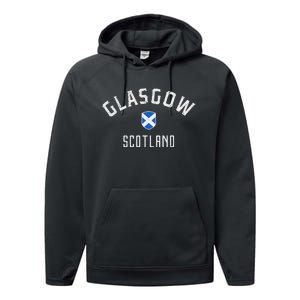 Glasgow Scotland Performance Fleece Hoodie