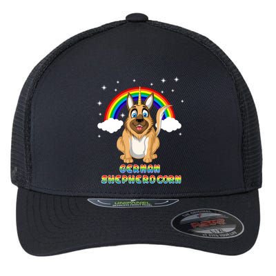 German Shepherdcorn German Shepherd Unicorn Flexfit Unipanel Trucker Cap