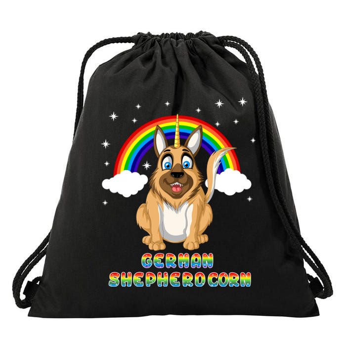 German Shepherdcorn German Shepherd Unicorn Drawstring Bag