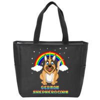 German Shepherdcorn German Shepherd Unicorn Zip Tote Bag