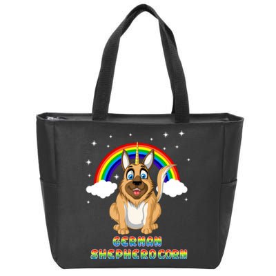 German Shepherdcorn German Shepherd Unicorn Zip Tote Bag