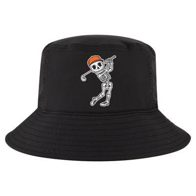 Golfer Skeleton Golf Halloween Sport Skeletons Cool Comfort Performance Bucket Hat