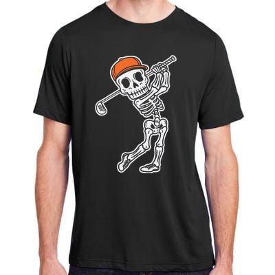 Golfer Skeleton Golf Halloween Sport Skeletons Adult ChromaSoft Performance T-Shirt