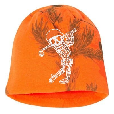 Golfer Skeleton Golf Halloween Sport Skeletons Kati - Camo Knit Beanie