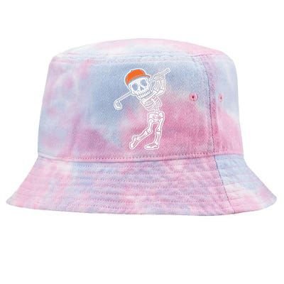 Golfer Skeleton Golf Halloween Sport Skeletons Tie-Dyed Bucket Hat