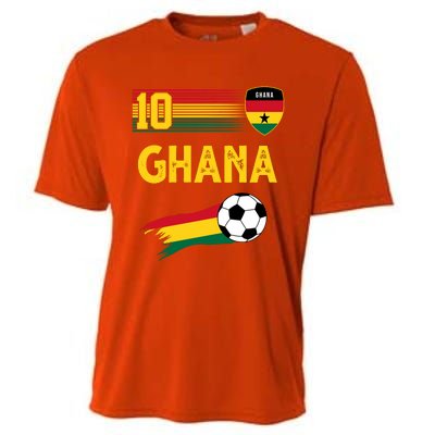 Ghana Soccer Ghanain Football Retro 10 Cooling Performance Crew T-Shirt