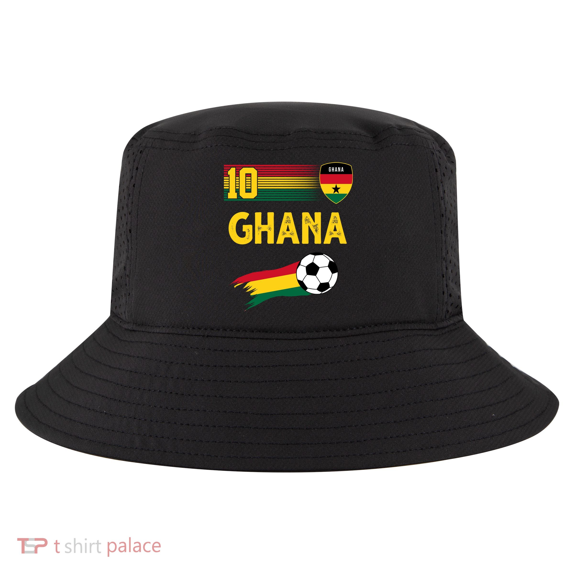 Ghana Soccer Ghanain Football Retro 10 Cool Comfort Performance Bucket Hat