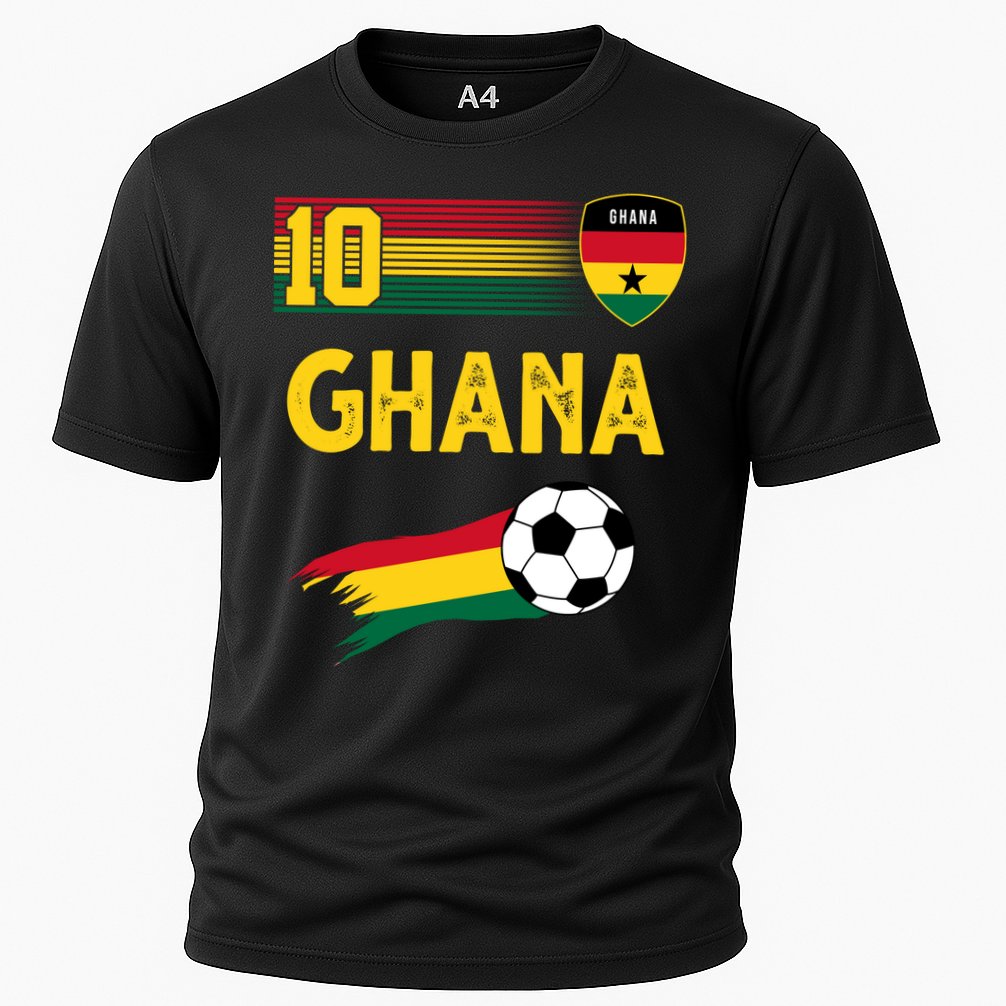 Ghana Soccer Ghanain Football Retro 10 Cooling Performance Crew T-Shirt