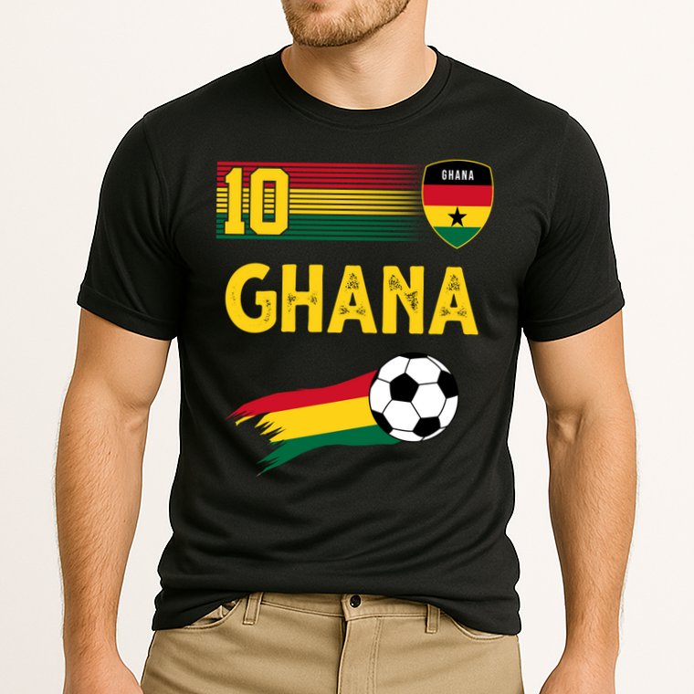 Ghana Soccer Ghanain Football Retro 10 Cooling Performance Crew T-Shirt