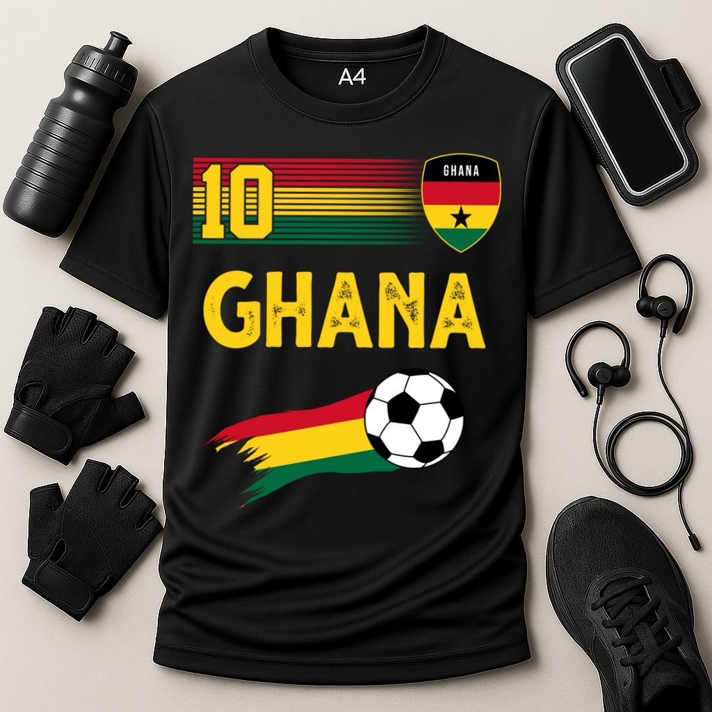 Ghana Soccer Ghanain Football Retro 10 Cooling Performance Crew T-Shirt