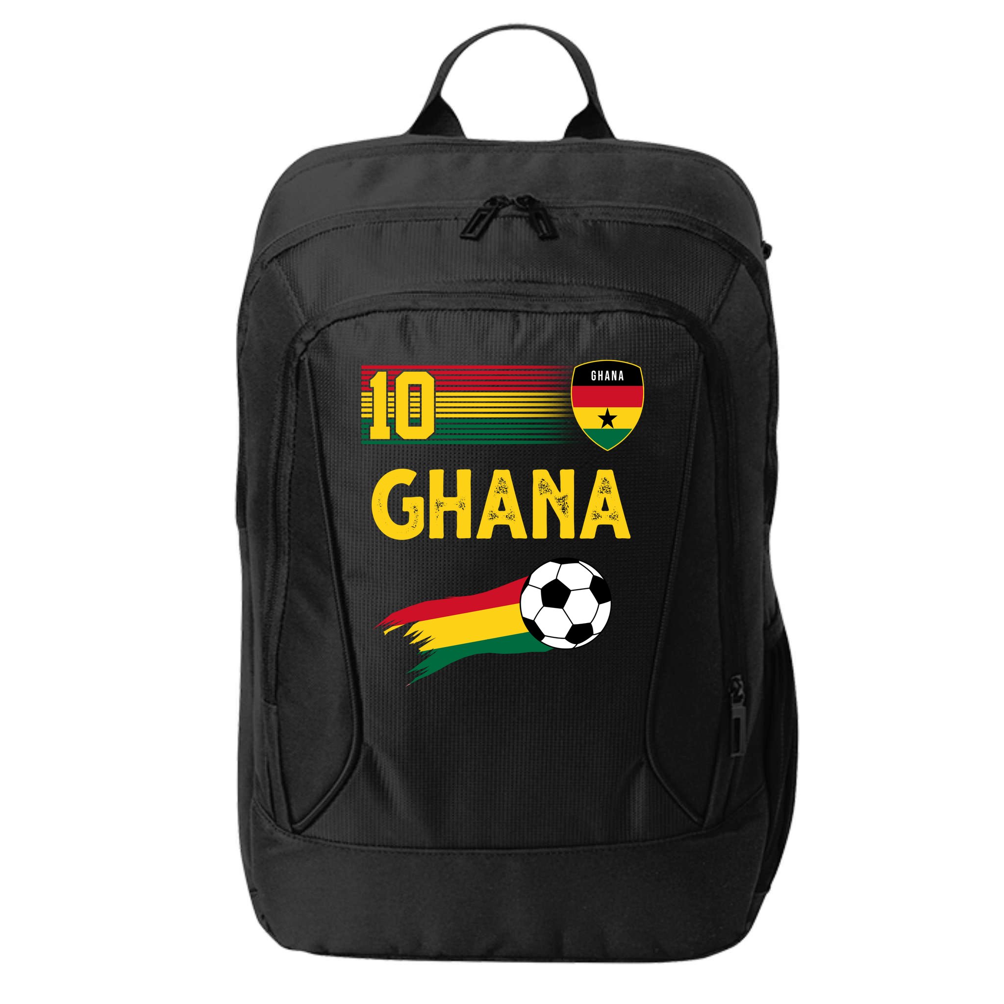 Ghana Soccer Ghanain Football Retro 10 City Backpack