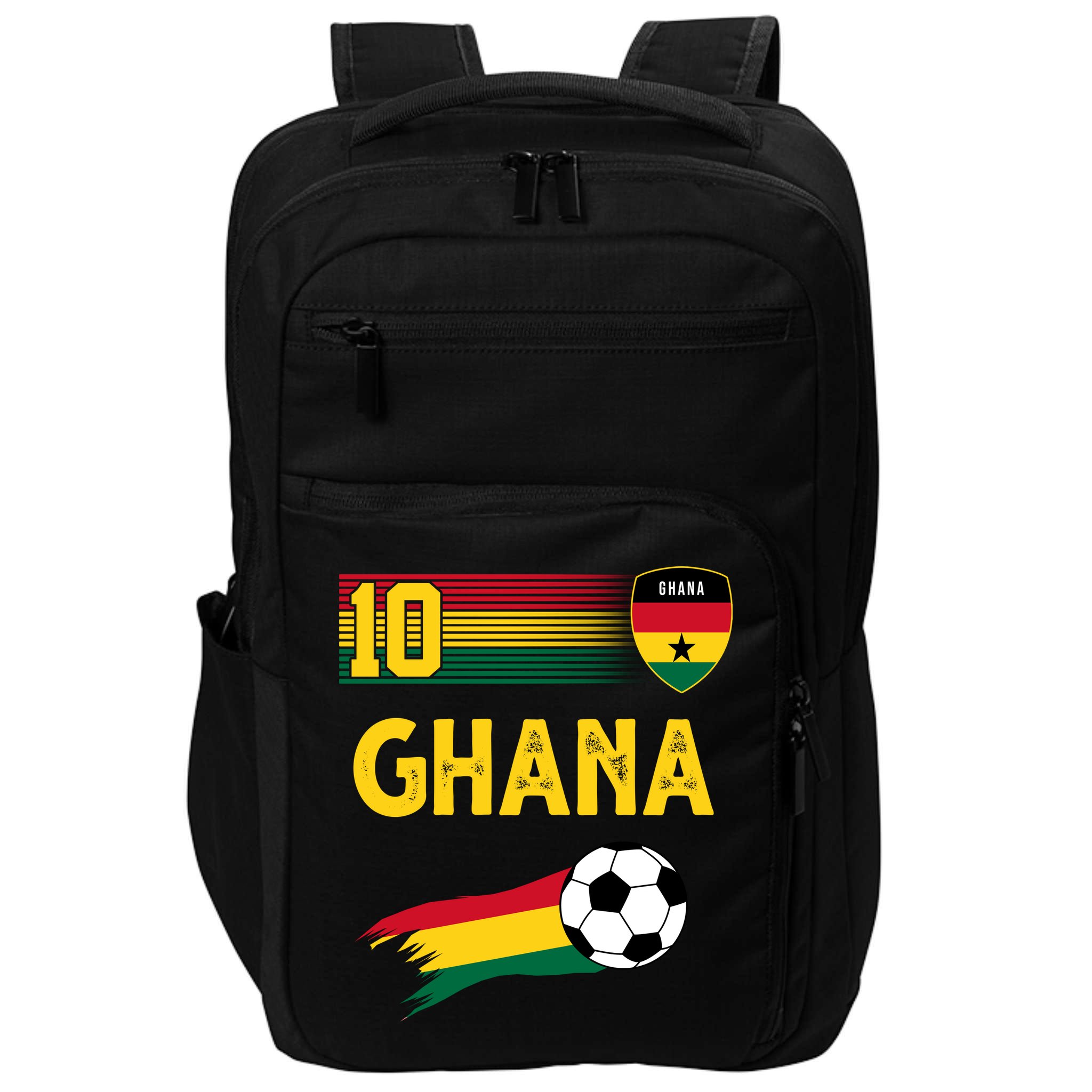 Ghana Soccer Ghanain Football Retro 10 Impact Tech Backpack