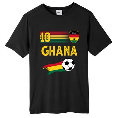 Ghana Soccer Ghanain Football Retro 10 Tall Fusion ChromaSoft Performance T-Shirt