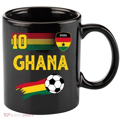 Ghana Soccer Ghanain Football Retro 10 11oz C Handle Ceramic Mug