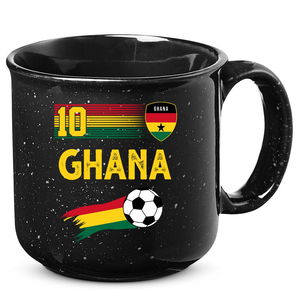 Ghana Soccer Ghanain Football Retro 10 15oz Campfire Ceramic Mug