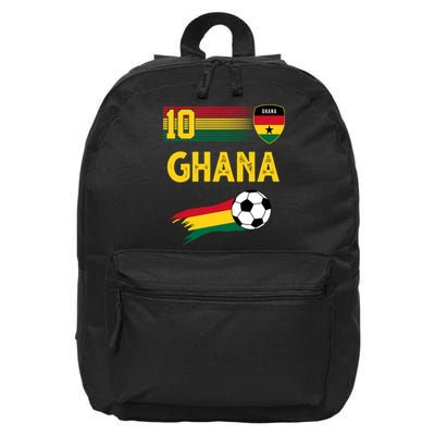 Ghana Soccer Ghanain Football Retro 10 16 in Basic Backpack