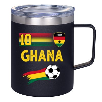 Ghana Soccer Ghanain Football Retro 10 12oz Stainless Steel Coffee Mug