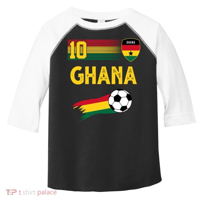 Ghana Soccer Ghanain Football Retro 10 Toddler Fine Jersey T-Shirt