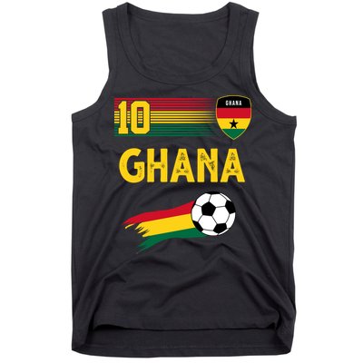 Ghana Soccer Ghanain Football Retro 10 Tank Top