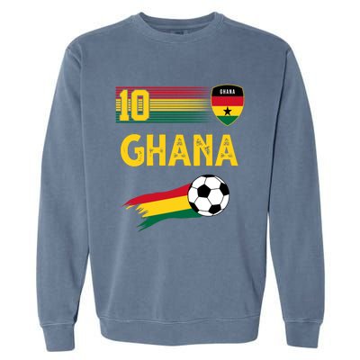 Ghana Soccer Ghanain Football Retro 10 Garment-Dyed Sweatshirt