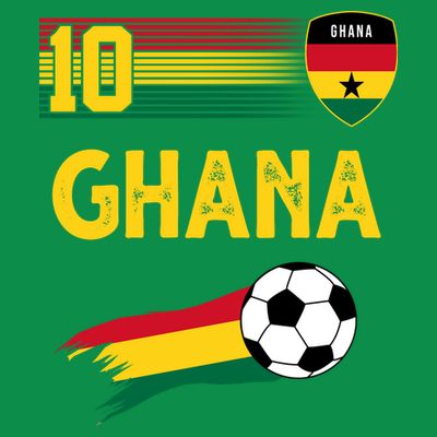 Ghana Soccer Ghanain Football Retro 10 T-Shirt