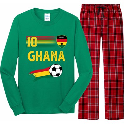 Ghana Soccer Ghanain Football Retro 10 Long Sleeve Pajama Set