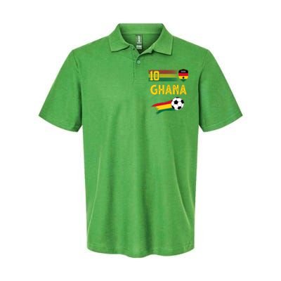 Ghana Soccer Ghanain Football Retro 10 Softstyle Adult Sport Polo